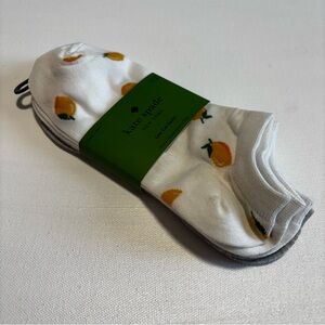 🍋 New Kate Spade Fruit Pattern 3 pairs Socks